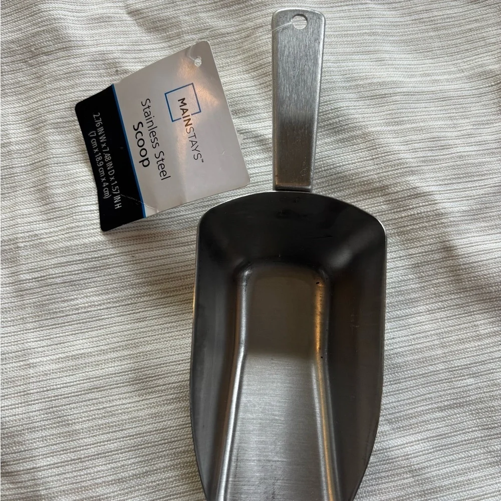 New Stainless steel ice scoop mainstays scoop with handle